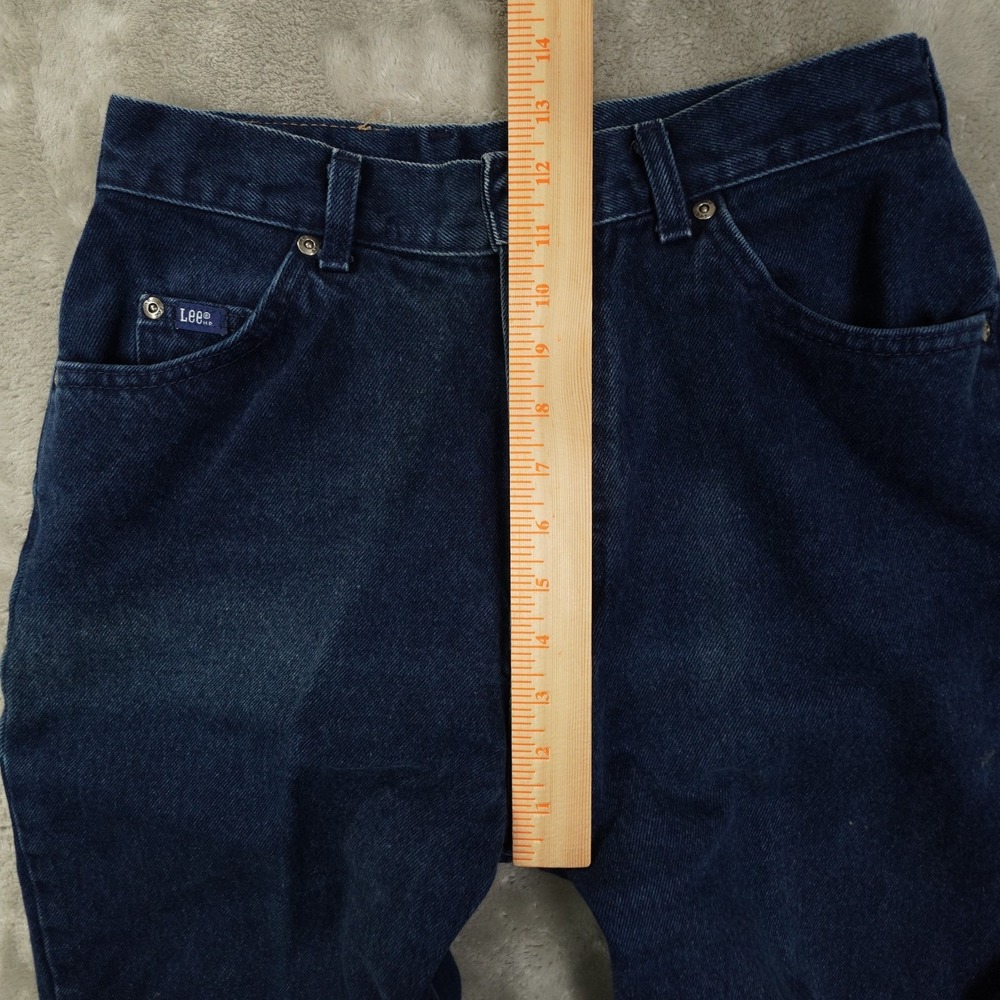 Vintage Lee High Waisted Tapered Leg 80s Jeans Women's 12P Dark Wash 28x27.5 - Picture 7 of 10